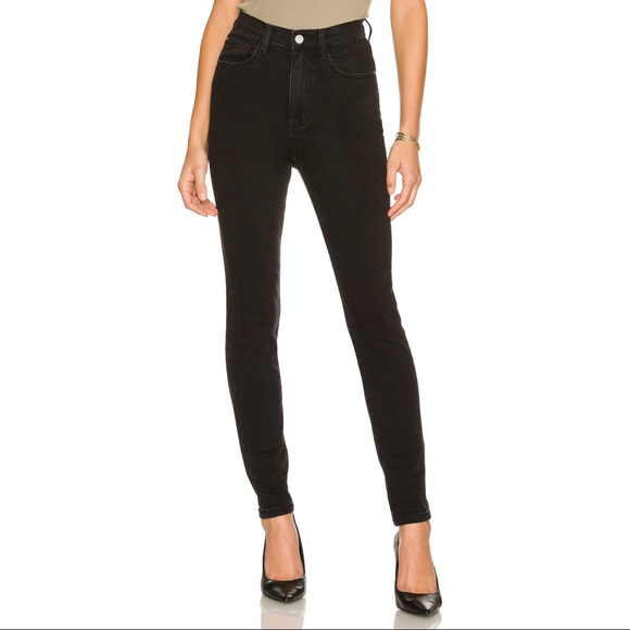 WeWoreWhat High Rise Black Skinny Jeans in Jet Black NEW - Picture 1 of 6